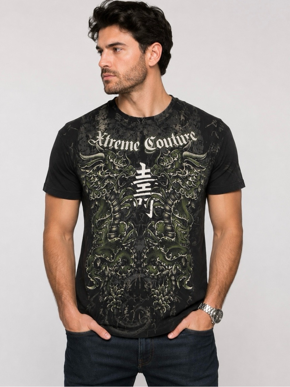 Xtreme Couture Men’s Shirt size Medium 100% Cotton Made in USA